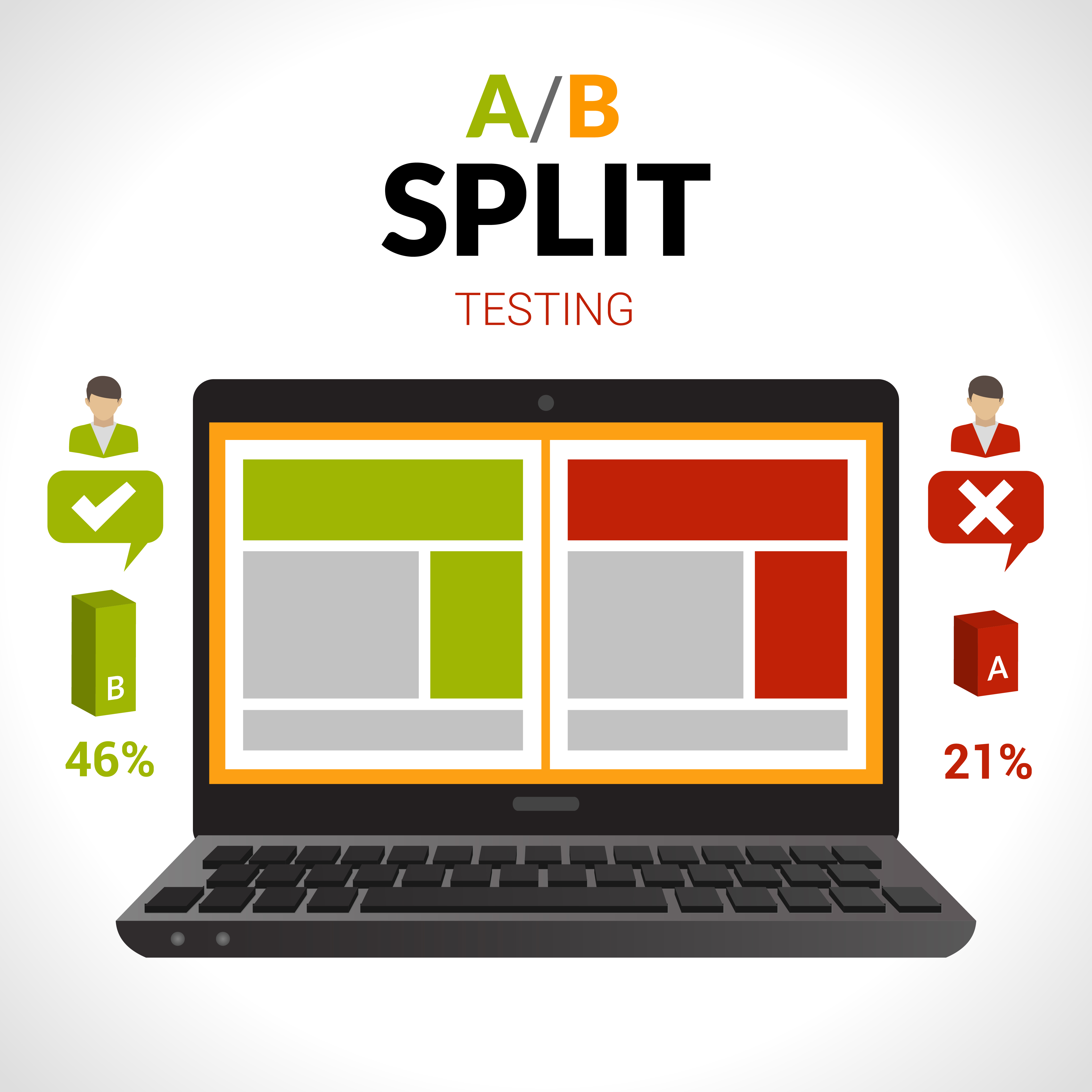 A/B split testing on laptop - free tools