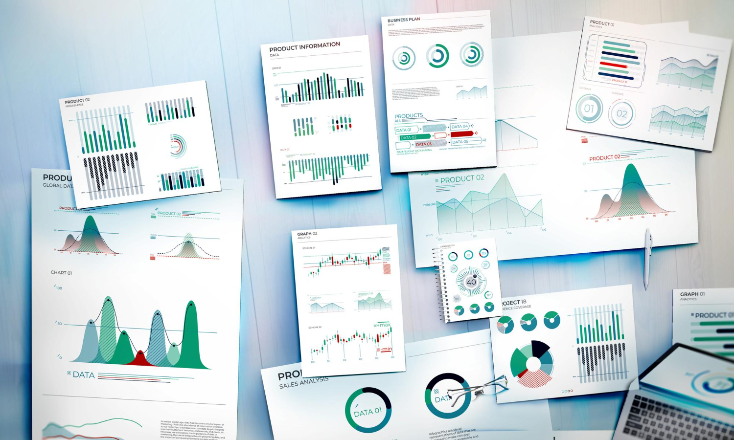 Free analytics report template - data reports pinboard