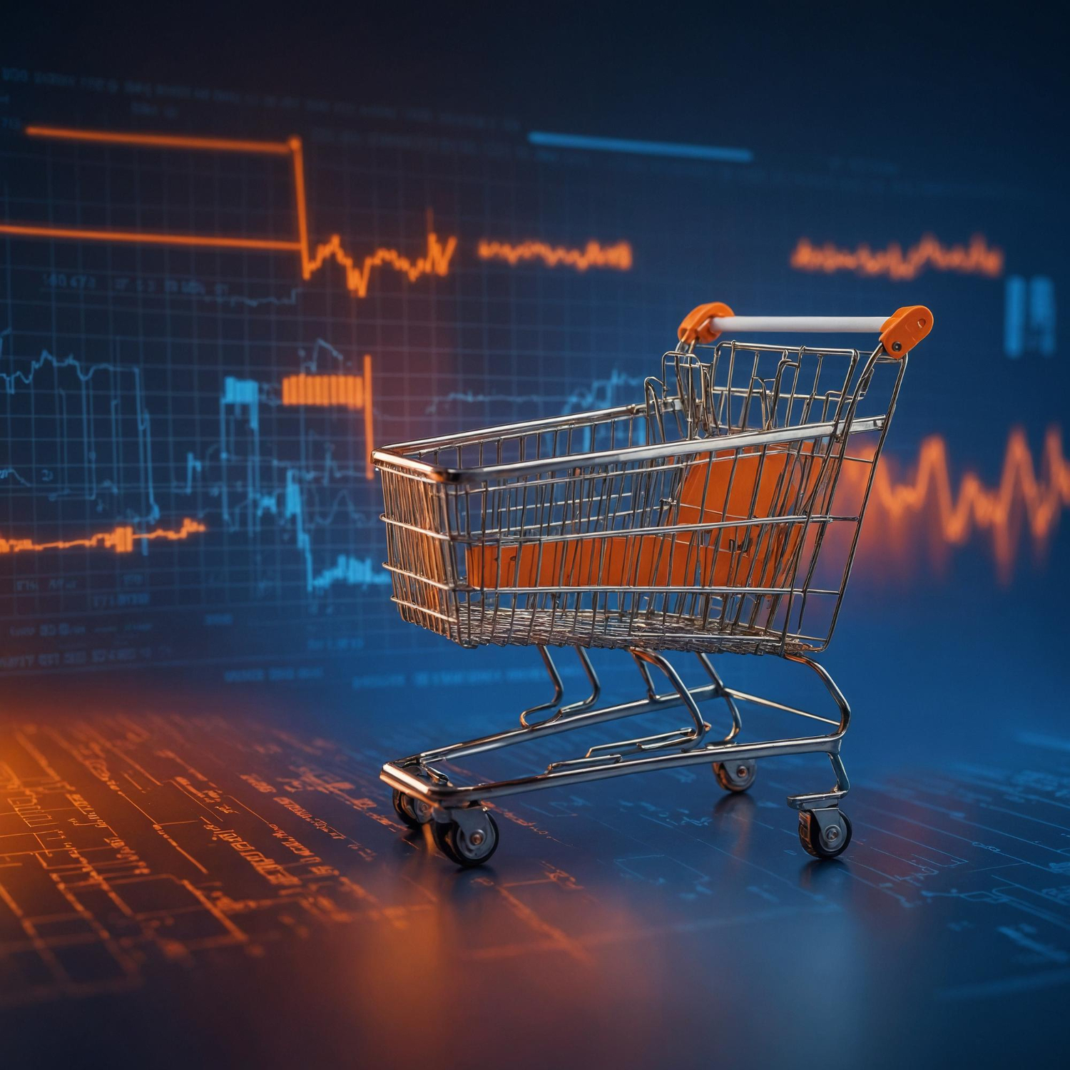 E-commerce analytics charts and revenue tracking